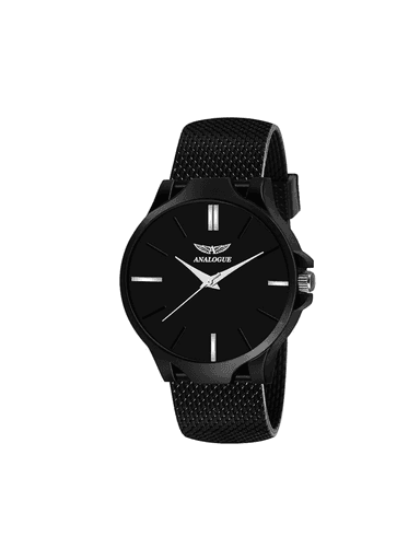 Boys Black Dial Silicone Strap Wrist Watch