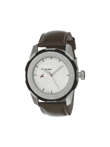 Men’s Black Leather Strap | Premium White Dial Stylish Wrist Watch