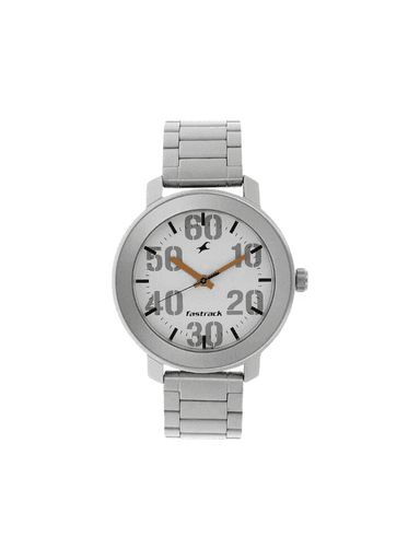 Men’s Silver Stainless Steel| Premium White Dial Elegant Wrist Watch